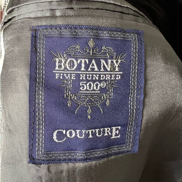 Botany 500 Mens 42R 2 Piece Suit Jacket Wool Blazer Dress Pant 32x30 Plaid Gray - Picture 14 of 14